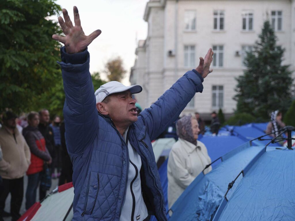 Shoristen vor dem Innenministerium. Foto: © Frank Gaudlitz